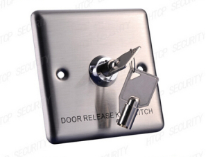 Access Control Door Lock Release Buttons with Key with Nc Stainless Steel
